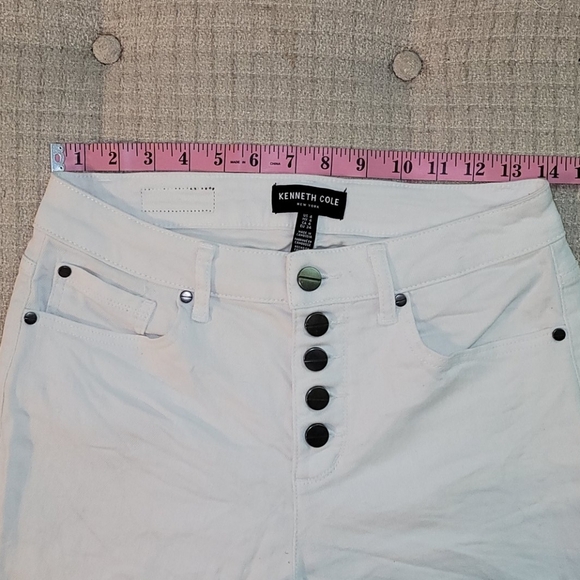 Kenneth Cole White Wash Jeans Sz 4 - Picture 11 of 12